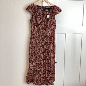 🍓🍒 Anthropologie Cecily Fit & Flare Sweetheart Dress NWT Fruit Print Medium